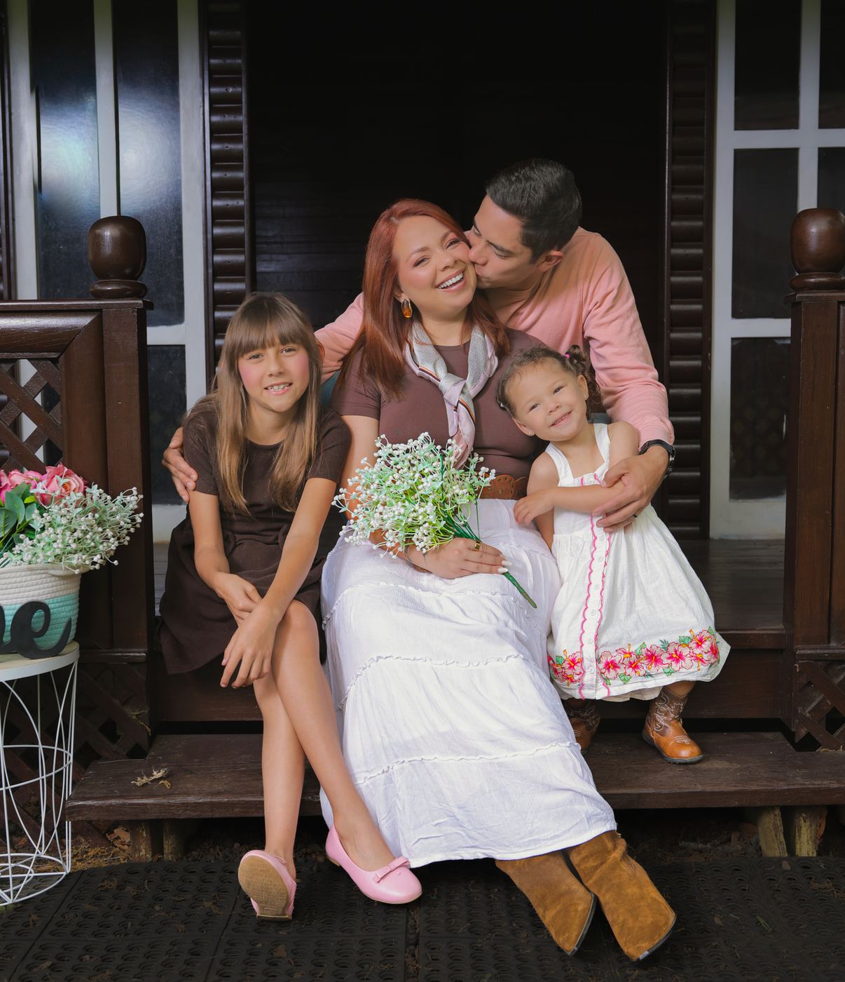 Familia en una sesión de fotos en exteriores